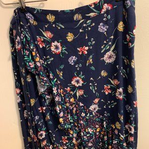 Pretty Floral Liz Claiborne Long Wrap Skirt Sz 4/6